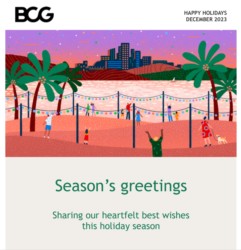 Alternate summer holiday greeting