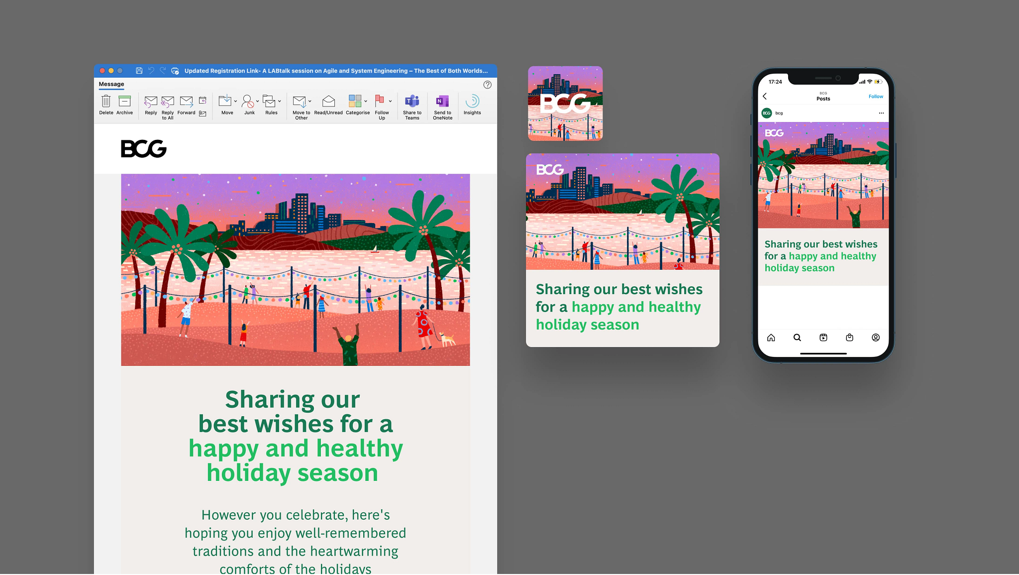 Summer holiday greeting