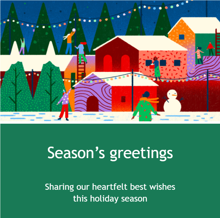 Alternate winter holiday greeting